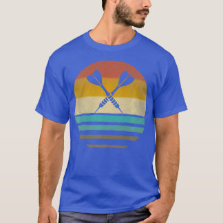 Darts Arrows Retro Vintag Sunset Old School T-Shirt