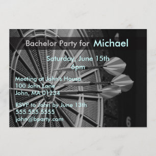 Darts Bachelor Party Einladungskarten