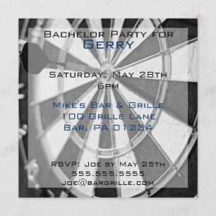 Darts Bachelor Party Einladungskarten