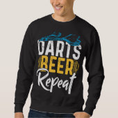 Darts Beer Repeat  Dart Player Sweatshirt (Vorderseite)