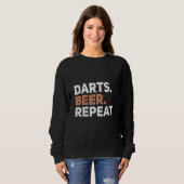 Darts Beer Repeat Darts Quote Player und Bier Drin Sweatshirt (Vorne ganz)