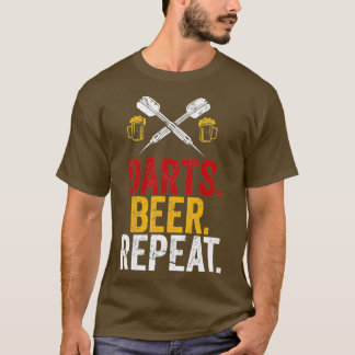 Darts Beer Repeat Funny Dart Player T-Shirt