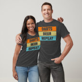 Darts Beer Repeat Funny Dartboard League T-Shirt (Unisex)