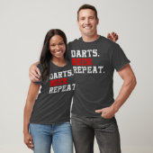 Darts Beer Wiederholen Dart-Player Funny T-Shirt (Unisex)