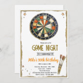 Darts Birthday party Invitation Einladung (Vorne/Hinten)