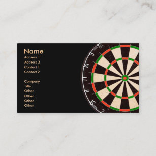 Darts Board Business Cards (Pack) Visitenkarte