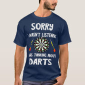 Darts Bullseye Dart Player Board Dartboard Arrow T-Shirt (Vorderseite)
