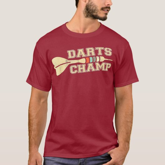 Darts Champ Retro Darts TShirt (Vorderseite)
