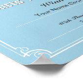 Darts Competition Winner's Certificate Poster (Ecke)