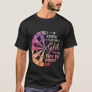 Darts Damen Geschenk Pfeile Feld Team Spielen wie T-Shirt