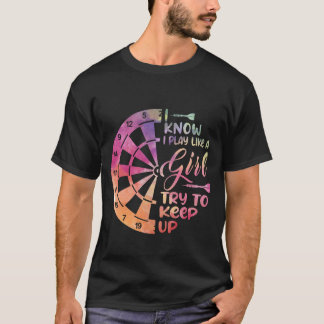 Darts Damen Geschenk Pfeile Feld Team Spielen wie T-Shirt