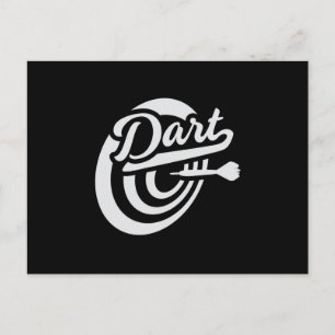 Darts Dart 180 Dartboard Bullseye Arrow Funny Gift Postkarte