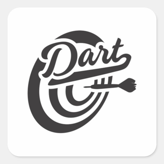 Darts Dart 180 Dartboard Bullseye Arrow Geschenkid Quadratischer Aufkleber (Vorderseite)