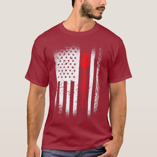 Darts Dart Arrow American Flag T-Shirt (Vorderseite)