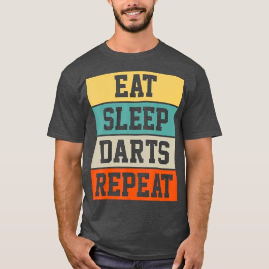 Darts Dart Player Retro Funny Gift T-Shirt (Vorderseite)