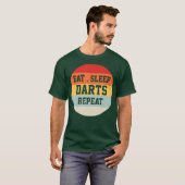 Darts Dart Player Retro Funny Gift T-Shirt (Vorne ganz)