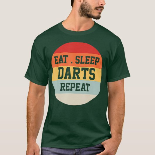 Darts Dart Player Retro Funny Gift T-Shirt (Vorderseite)