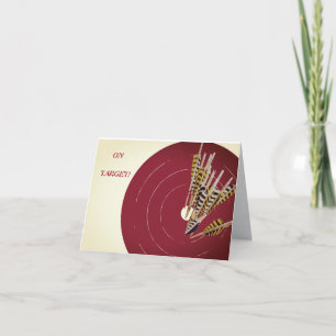 DARTS DARTBOARD AUF ZIELGEBURTSTAG PERSONALISIEREN DANKESKARTE