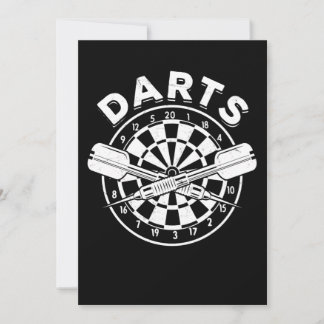 Darts Dartboard Men Dart Player 180 Retro Einladung