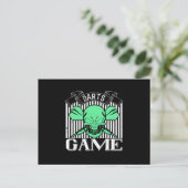 Darts - Darts Game Skull Postkarte (Stehend Vorderseite)