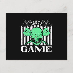 Darts - Darts Game Skull Postkarte