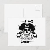 Darts - Darts Master Skull Postkarte (Vorne/Hinten)