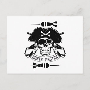 Darts - Darts Master Skull Postkarte