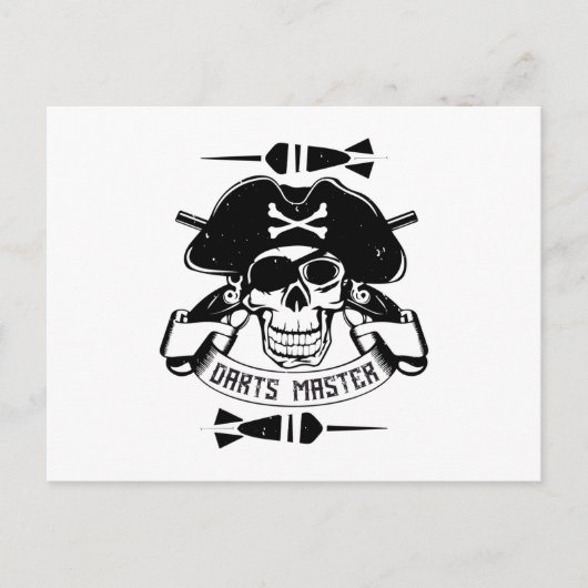 Darts - Darts Master Skull Postkarte (Vorderseite)