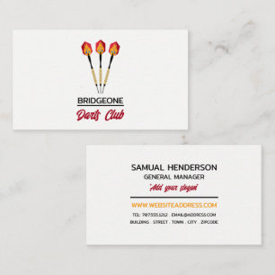 Darts Design, Darts Club Visitenkarte