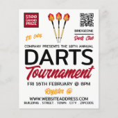 Darts Design, Darts Tournament Werbung Flyer (Vorne)