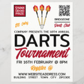 Darts Design, Darts Tournament Werbung Flyer (Vorne)