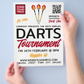 Darts Design, Darts Tournament Werbung Flyer (Hand)