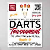 Darts Design, Darts Tournament Werbung Poster (Vorne)