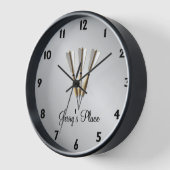 Darts Design Silver Texted Uhr (Winkel)