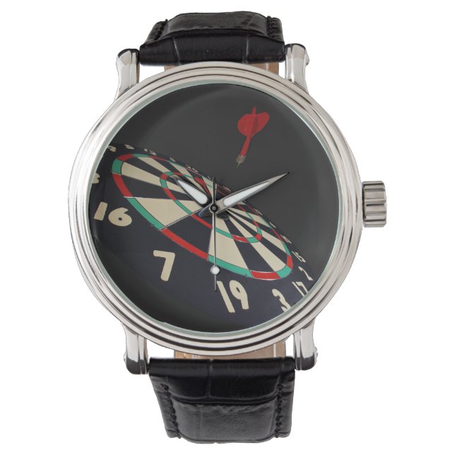 Darts Destination Bullseye Armbanduhr (Vorderseite)