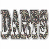 Darts Dimensional Name Logo Aufkleber (Vorderseite)