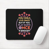 Darts einmal genug wiedergeben mousepad (Mit Mouse)