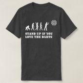 Darts Evolution Funny Darts Gift T-Shirt (Design vorne)