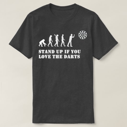 Darts Evolution Funny Darts Gift T-Shirt (Design vorne)