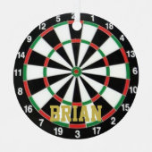 Darts Fan Personalisiert Ornament Aus Metall (Vorderseite)