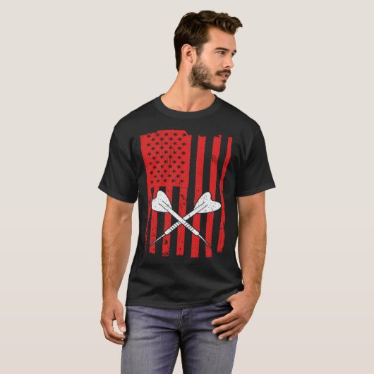 Darts Flag Usa And Darts T-Shirt (Vorne ganz)