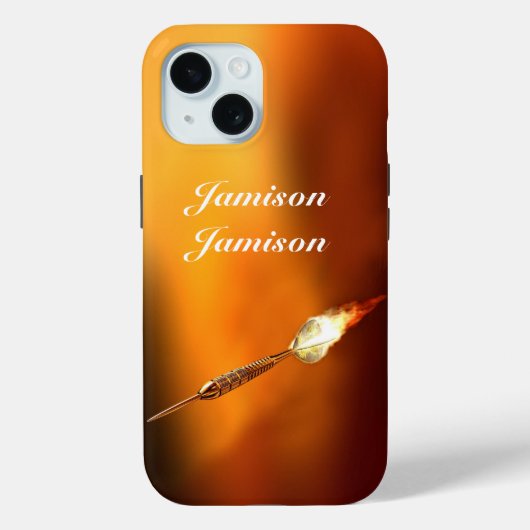 Darts Flammender Dart Bunter Hintergrund personali Case-Mate iPhone Hülle (Rückseite)
