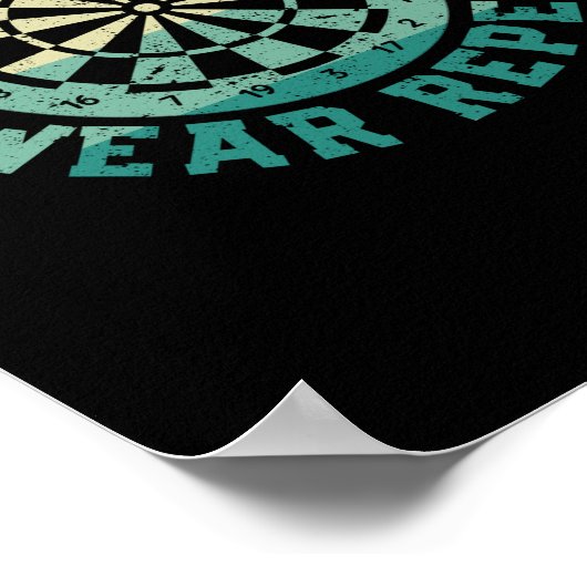 Darts funny darts problems dartboard aiming poster (Ecke)