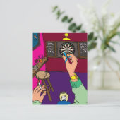 Darts Game Postkarte (Stehend Vorderseite)