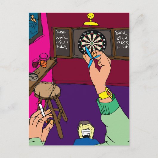 Darts Game Postkarte (Vorderseite)