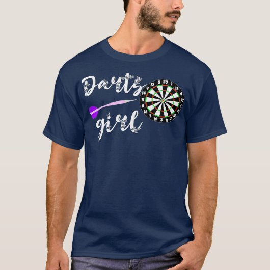 Darts Girl Dart Player Arrow Game Bullseye Board T-Shirt (Vorderseite)