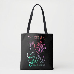 Darts Girl Niedlich Dart Lover Dartboard Frauen Tasche