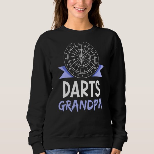 Darts Grandpa Hobby Player Dart Granddad Grandfa Sweatshirt (Vorderseite)