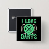 Darts - I Liebe Darts Button (Vorne & Hinten)