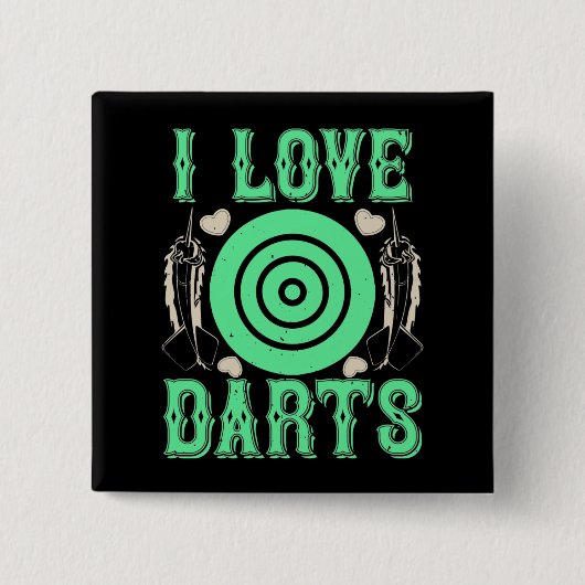 Darts - I Liebe Darts Button (Vorderseite)